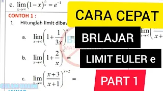 Download Cara Cepat Belajar Limit takhingga e (euler) Part 1 MP3