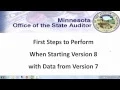 CTAS Version 8 First Steps Data Imported from Version 7
