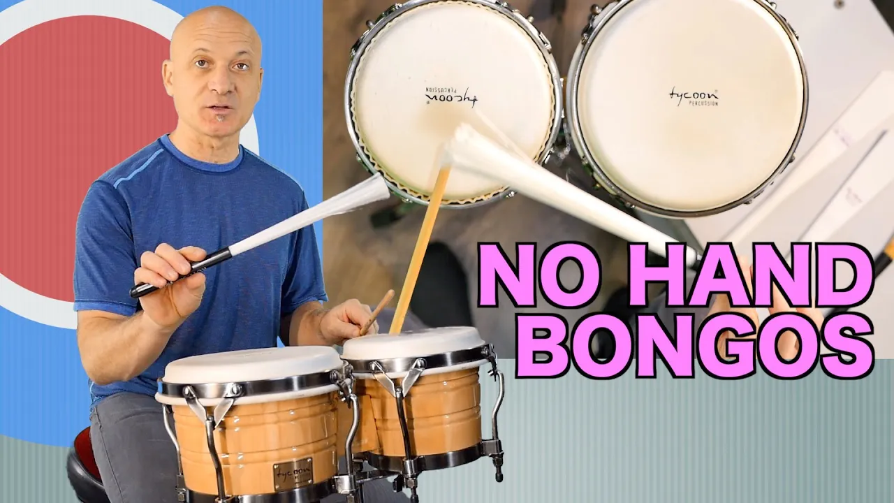 Bongos - No Hands! Using sticks and more