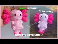 No Sew Crochet Axolotl Tutorial step by step for absolute beginners cute keychain idea