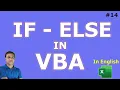 IF - Else Statement in VBA In English MasterMind
