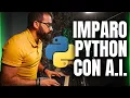 IMPARO a PROGRAMMARE in PYTHON usando solo INTELLIGENZA ARTIFICIALE da ZERO e SENZA TAGLI
