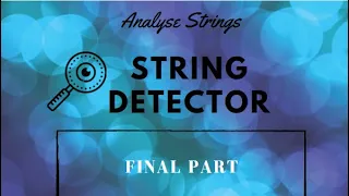 Finished Making String Detector Js Tutorials Javascript Final Part