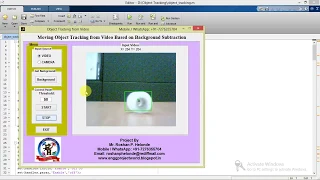 Object Detection using Background Subtraction Matlab Project Source Code