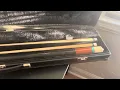 Is this a Meucci or Huebler Rare pool cue with two shafts same design but different threads