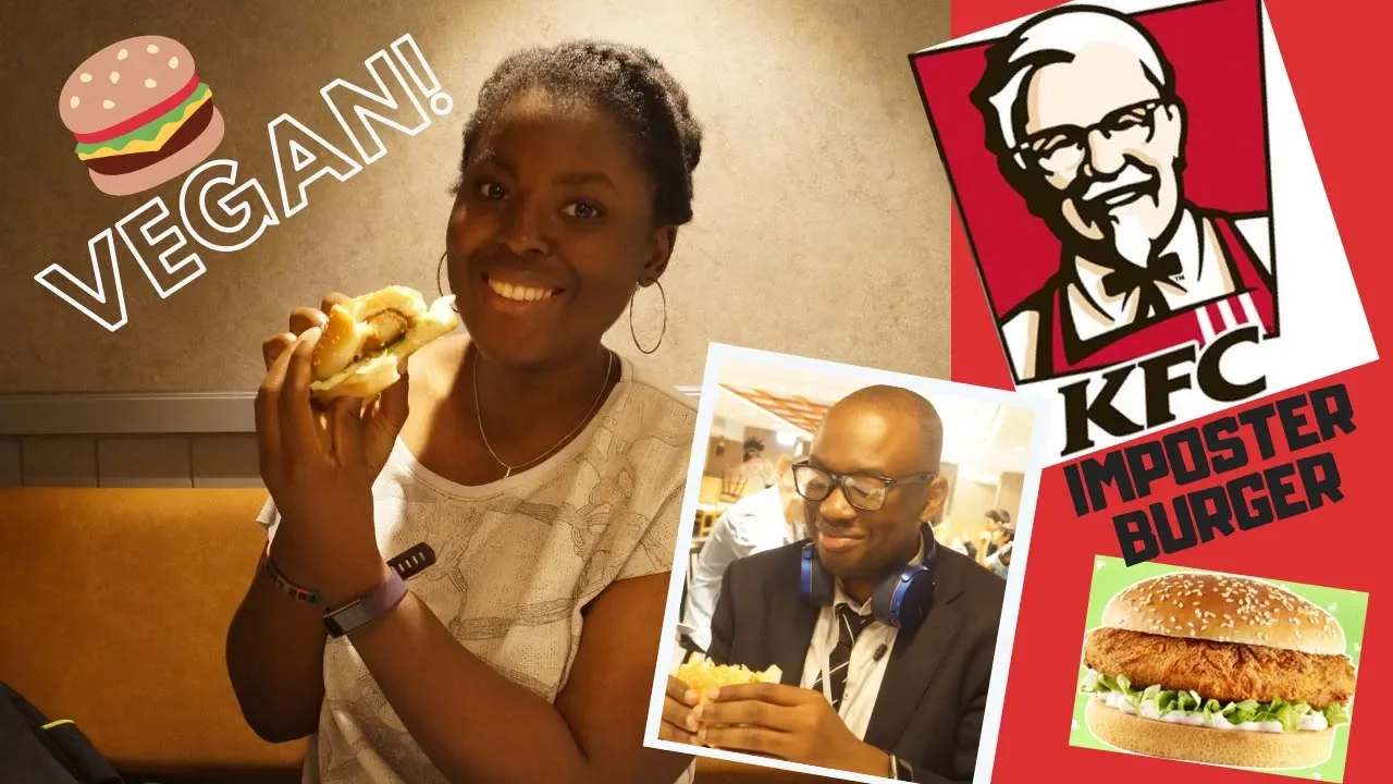 We tried the KFC VEGAN BURGER!!    My brother reacts 
