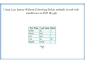 Using Ajax Jquery Without Refreshing Delete multiple record with checkboxes in PHP Mysqli