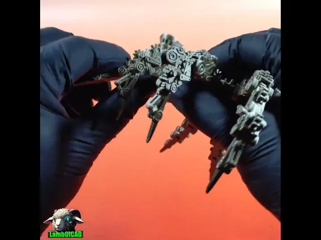 Articulated Steampunk Jumping Spider (also static .stl minature) video thumbnail