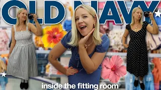 inside the fitting room at OLD NAVY the CUTEST spring pieces