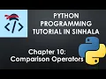 Comparison Operators Python Programming Tutorial in Sinhala
