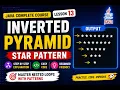Inverted Pyramid Star Pattern in Java Nested Loop Java Complete Course