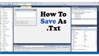 How To Save As Txt Text Files Visual Studio visual basic