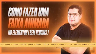Como fazer uma faixa animada no Elementor usando CSS e JavaScript