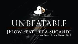 unbeatable jflow feat dira sugandi asian games 2018 piano karaoke sing along with lyrics