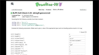 Java Practice It 3 20 stringExpressions2 String basics