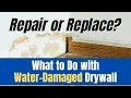 Repair or Replace What to Do with Water-Damaged Drywall