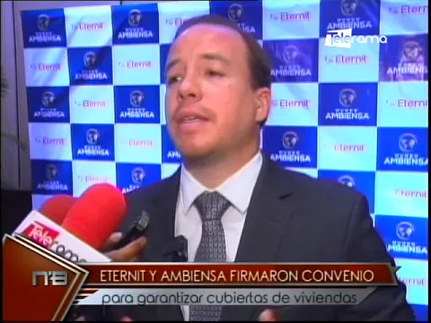 Eternit y Ambiensa firmaron convenio para garantizar cubiertas de viviendas