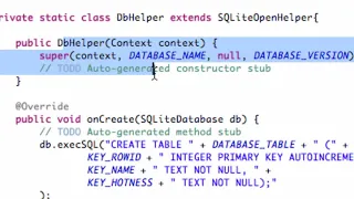 Android Developing Applications Tutorial 115 Opening SQLite database to write