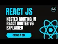Nested Routing in React Router v6 Explained Layout Components Outlet Usage Made Simple