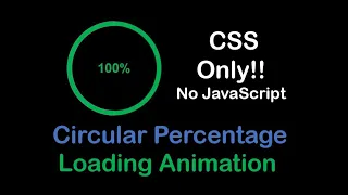 Circular Percentage Loading Animation - CSS only
