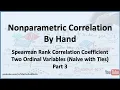Nonparametric Correlation Spearman Correlation Two Ranked Ordinal Variables - Part 3