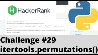 Hackerrank Python Challenge itertools permutations