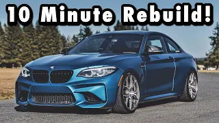 Download Rebuilding A Wrecked Salvage Auction 2018 BMW M2 in 10 MINUTES like THROTL (FIRST IN THE WORLD) MP3