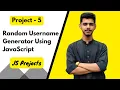 Random Username Generator with JavaScript Step-by-Step
