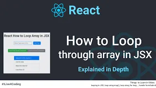 React JS How To Loop through Array and Render Elements React JS Tutorial ILive4Coding