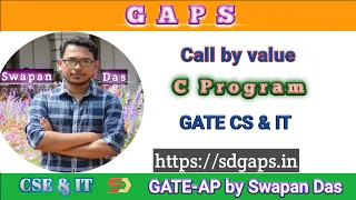 3 Call by Value User Defined Function GATE C Program