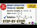 Binary Operations Step-by-Step Solve x 1 2 3 WAEC JAMB Math