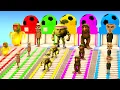Long Slide Game with Cow Elephant Gorilla Hippopotamus Tiger 3d Animal Game Funny 3d Animals