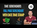 How To Take Screenshot In Playwright Capture Screenshot of full Page Playwright Java Tutorial
