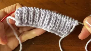 Knitting Half-Fishermen s Rib Double Decrease Right Left Leaning