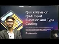 python quick revision input and type casting tech treasure