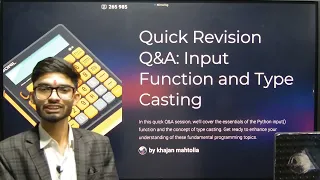 python quick revision input and type casting tech treasure