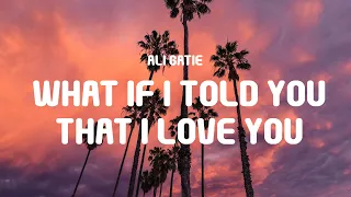 Ali Gatie - What If I Told You That I Love You (Vanboii Remix) (Lyrics) | TikTok Song