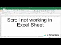 Scroll not working in Excel sheet Scroll locked in Excel Sheet