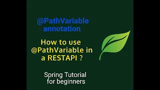 Spring Boot tutorials Spring boot full course - How to use PathVariable annotation in REST API