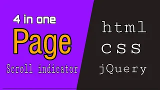 4 in 1 page scroll progress indicator using html css jquery in hindi