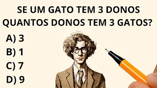 🔥7 QUESTÕES DE RACIOCÍNIO LÓGICO PARA DESTRAVAR SEU CÉREBRO🧠 NÍVEL 1