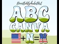 Tutorial Canva Frame Retro Groovy Doodle Alphabet Letters Numbers Editable Canva Template