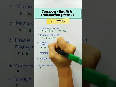 Download MP3 Tagalog - English Translation Common Expressions at Home) #tagalog #translation #tagalogtoenglish