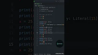 Belajar Python Dasar Untuk Pemula - comparison operators