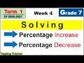 Grade 7 MATH Percentage increase and percentage decrease First Term Term 1 Week 4 Revised k 10