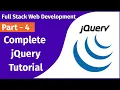 Complete Jquery Tutorial Full Stack Developer Tutorial Part 4 Punch Code