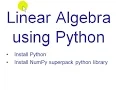 Linear Algebra using python