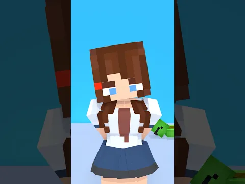 School Jj Girl + Annoying Mikey - Minecraft Short Animation