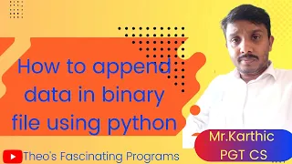 Append data in binary file using python sfascinatingprograms