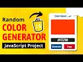 Random Color Generator in JavaScript portfolio website html css javascript